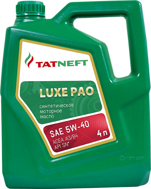 фото Моторное масло Татнефть 5W-40 Luxe PAO 4 л 