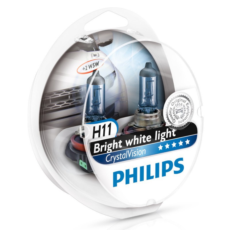 фото Автолампа Philips H11 12V 55W Crystal Vision 4300K (2шт+2шт W5W) 