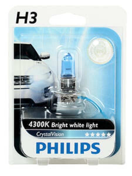 фото Автолампа Philips H3 12V 55W CrystalVision 1шт 