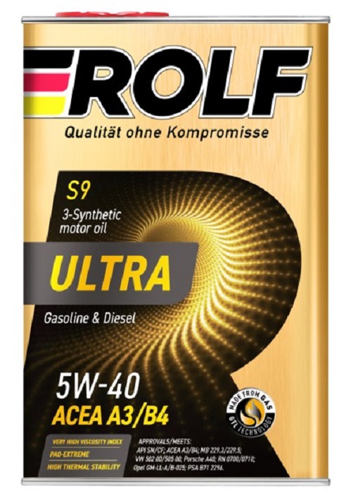 фото Моторное масло ROLF Ultra 5W-40 A3/B4 SN/CF 4 L 