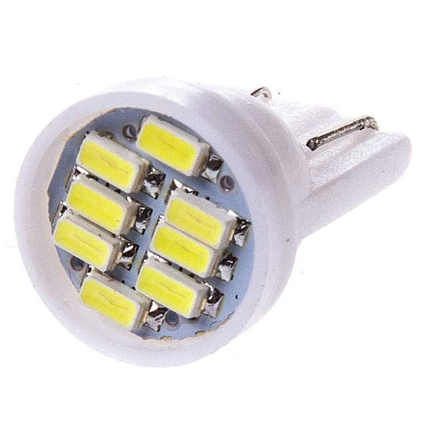 фото Светодиод SKYWAY T10 (W5W) 24V 8 SMD белая   