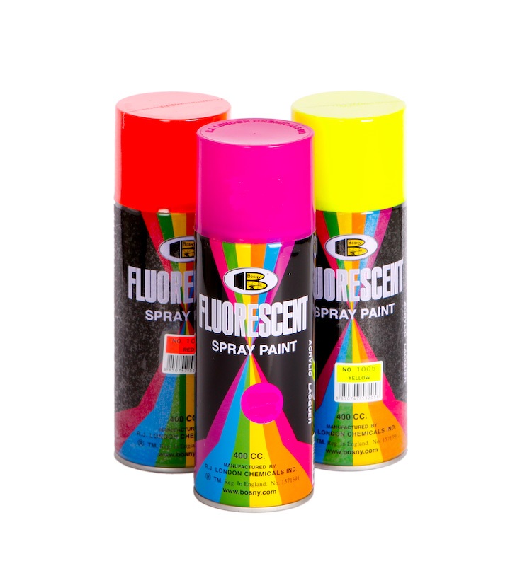 фото Краска аэрозольная флуоресцентная 1003 зеленая 400мл Bosny 