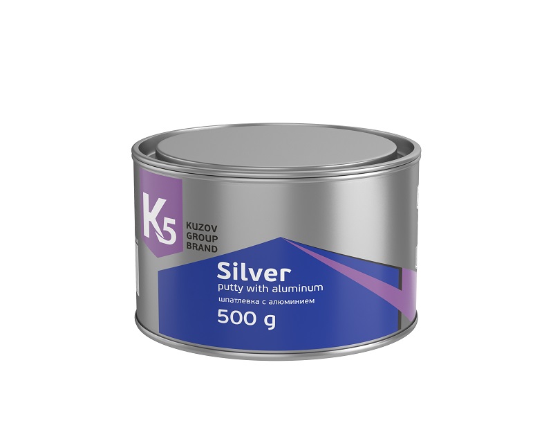 фото Шпатлевка К5 Silver с алюминием 1500 г 