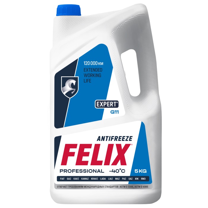 фото Антифриз FELIX Expert G11, Синий –40°С 5кг 
