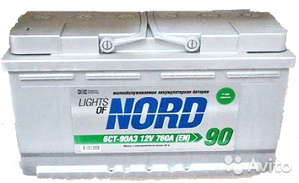 фото Аккумулятор NORD 6 СТ-90АЗ 