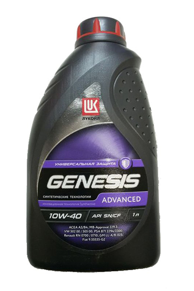 фото Моторное масло Лукойл Genesis Advanced 10W-40 1л 