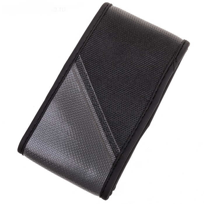 фото Оплетка руля SKYWAY FLEX-14 M Черно/серая экокожа 