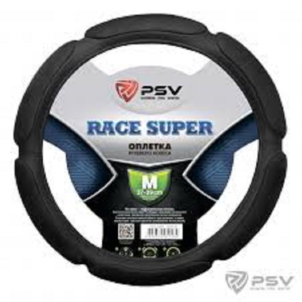 фото Оплетка руля M PSV Race Super алькантра 6 подушечек черная 
