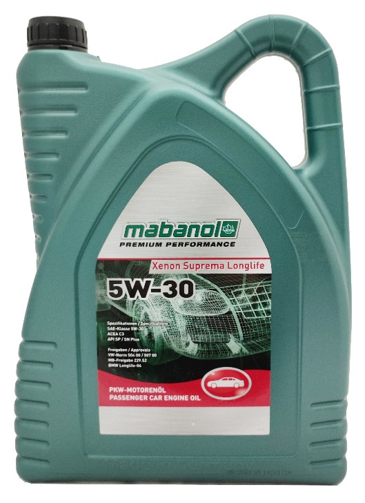 фото Моторное масло MABANOL Xenon Suprema Longlife 5W-30 ACEA C3 5л 