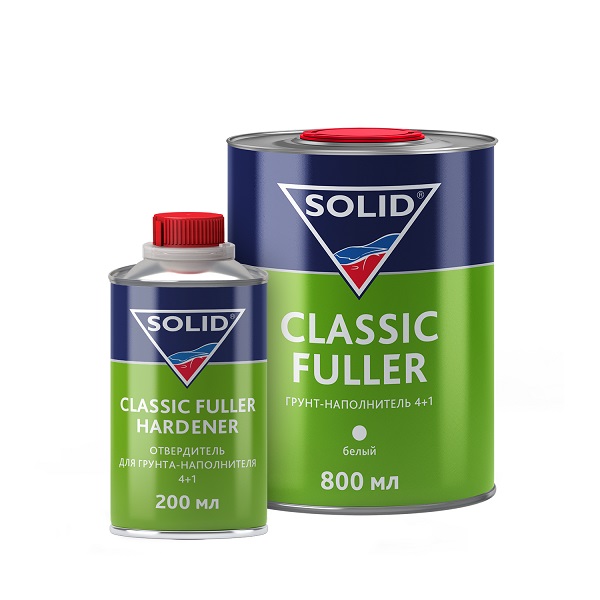 фото Грунт-наполнитель 4:1 белый SOLID Classic Fuller 800+200мл. 