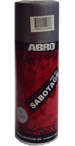 фото Краска аэрозольная серебро Abro Sabotage 400мл 0036 
