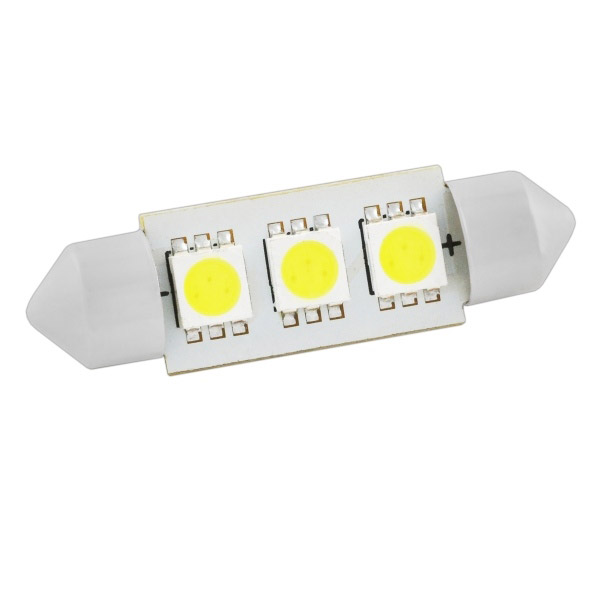 фото Светодиод SKYWAY T11 (C5W) 12V 3SMD  36мм белая   