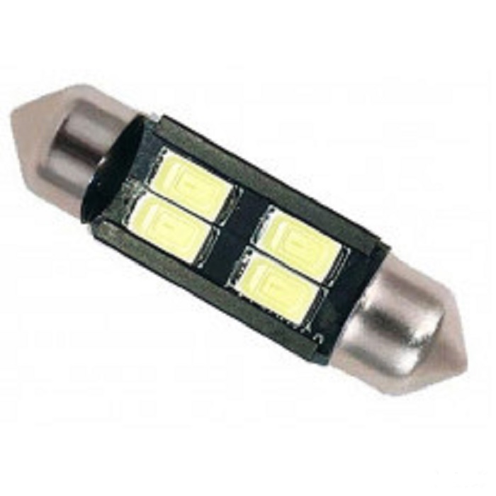 фото Светодиод МАЯК 12V T11x39 6SMD (5730) SUPER WHITE BLK07 2шт 