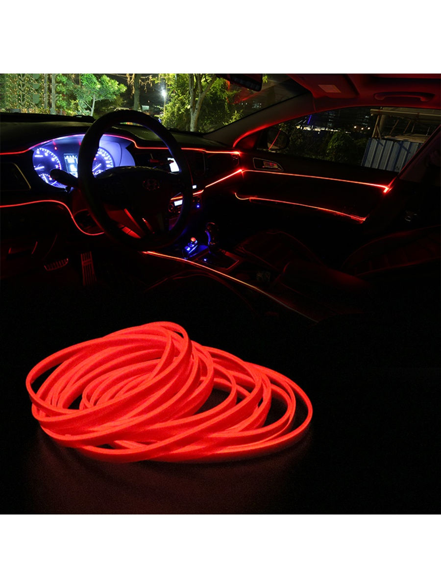 фото Неоновая нить для подсветки салона LGX-R2 RED 2m 