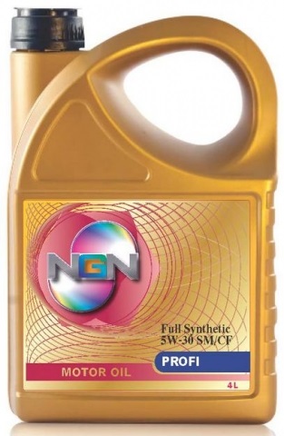 Картинка Моторное масло NGN 5W-30 SN/CF Profi 4л. 