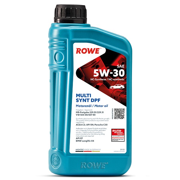 фото Моторное масло ROWE HIGHTEC MULTI SYNT DPF 5W-30 1л. 