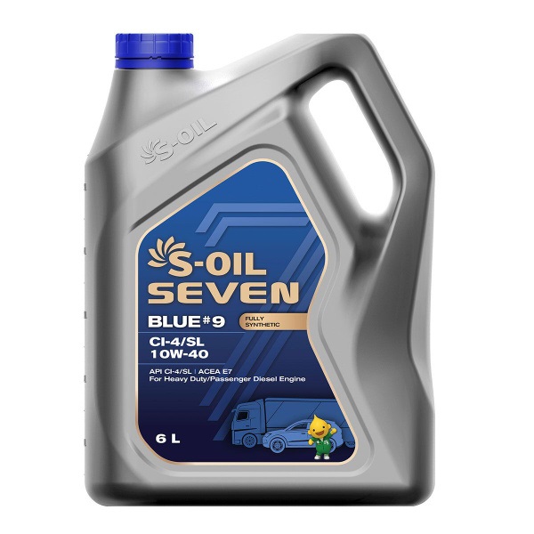 фото Моторное масло S-OIL Seven BLUE #9 Cl-4/SL 10W-40 6л 