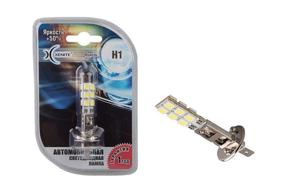 фото Светодиод Xenite H1 12V 12SMD Яркость +50%  