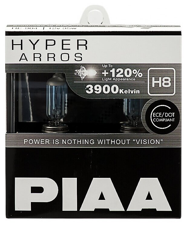 фото Автолампа PIAA BULB HYPER ARROS 3900K HE-904 H8 2шт. 