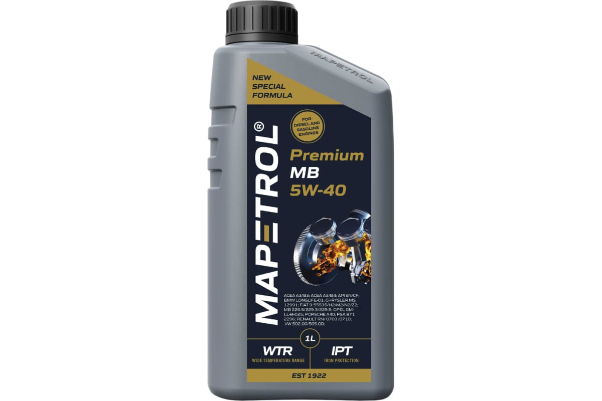 фото Моторное масло MAPETROL PREMIUM MB 5W40 1л. 