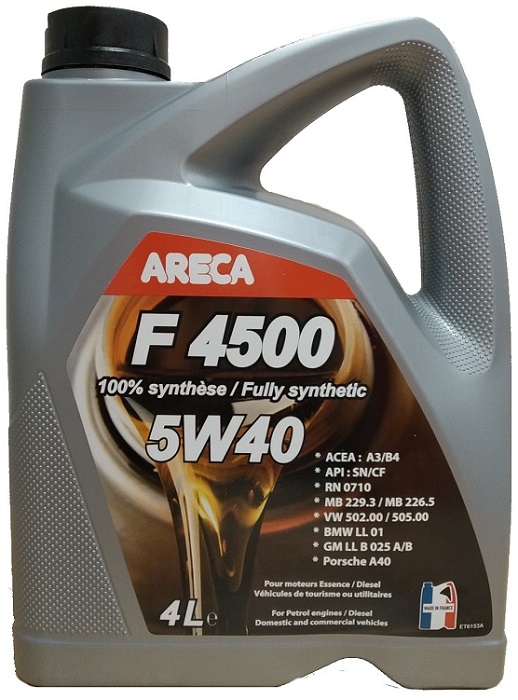 фото Моторное масло ARECA F4500 ESSENCE 5W-40, 4л 