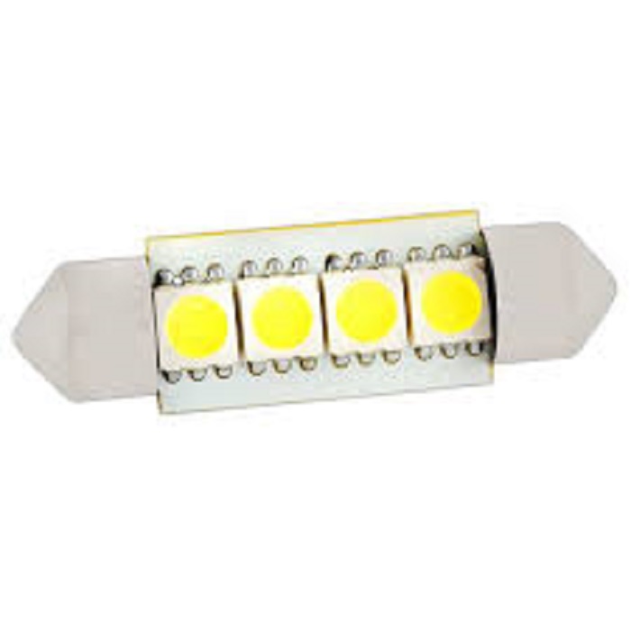 фото Светодиод SKYWAY T11 (C5W) 12V 4 smd 41мм белая 