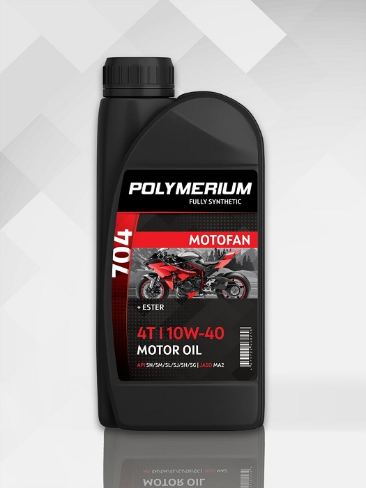 фото Моторное масло POLYMERIUM MOTO-FAN 704 4T 10W-40 1л 