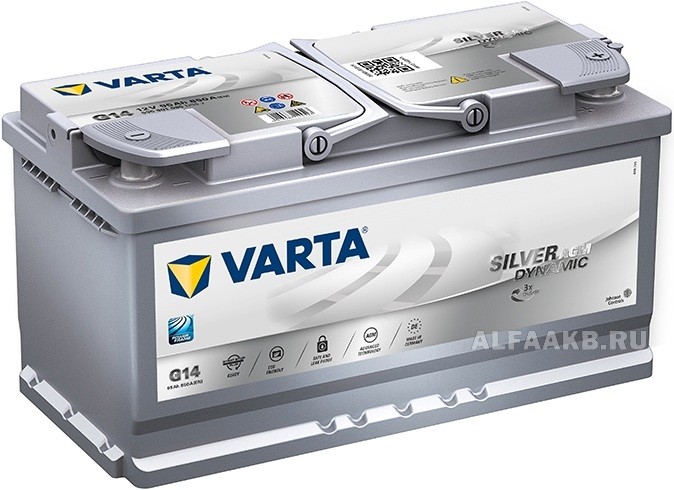 фото Аккумулятор VARTA Silver Dynamic AGM 95 Ah обр./п. G14 (Start-Stop Plus)  