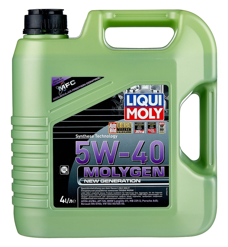 фото Моторное масло Liqui Moly НС Molygen Generation 5W-40 SN; A3/B4 5л 