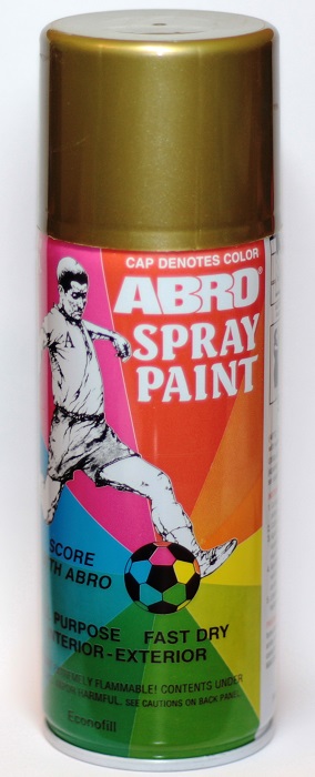 фото Краска аэрозольная золото 18К Abro Masters 400мл SP-030-AM 