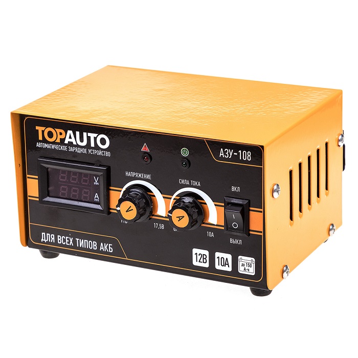 фото Зарядное устройство Топ Авто Азу-108 12В 10А регулировка тока для АКБ до 150А/ч 
