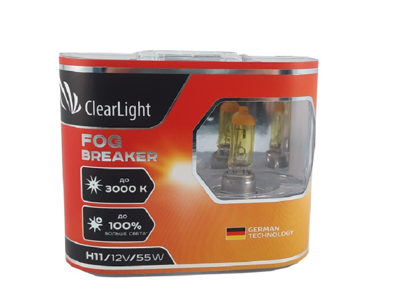 фото Автолампа Clearlight Fog Breaker H11 12V-55W 2шт 