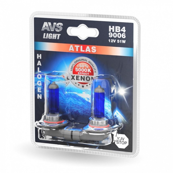 фото Автолампа Atlas AVS 12V 55Вт HB4 всепогодная Anti-Fog 2шт. блистер 