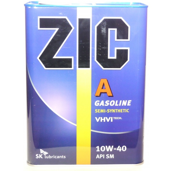 фото Моторное масло ZIC A 10W-40 SN 4л. 