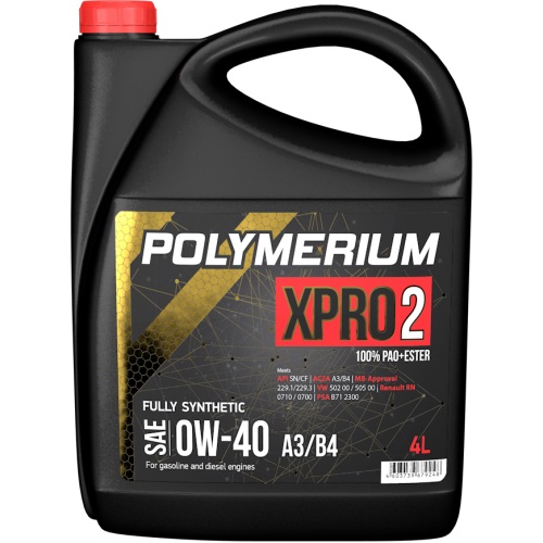 фото Моторное масло POLYMERIUM XPRO2 0W-40 A3/B4 4L 