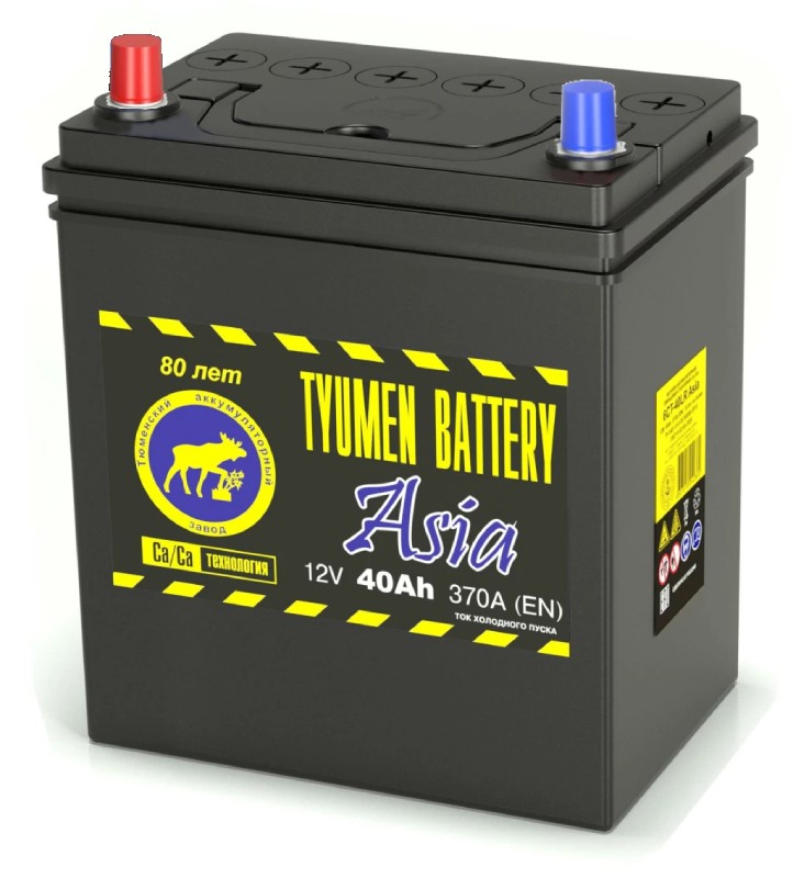 фото Аккумулятор TYUMEN BATTERY ASIA 6СТ-40 40 Ач 370А п.п. B19R 