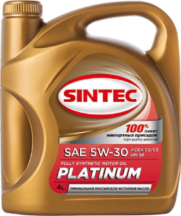 фото Моторное масло SINTEC PLATINUM SAE 5W-30 ACEA C2/C3 4л 