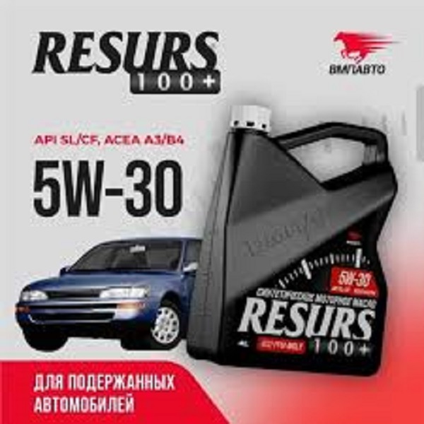 фото Моторное масло ВМПАВТО RESURS 100+ 5W-30 SL/CF A3/B4 4л 